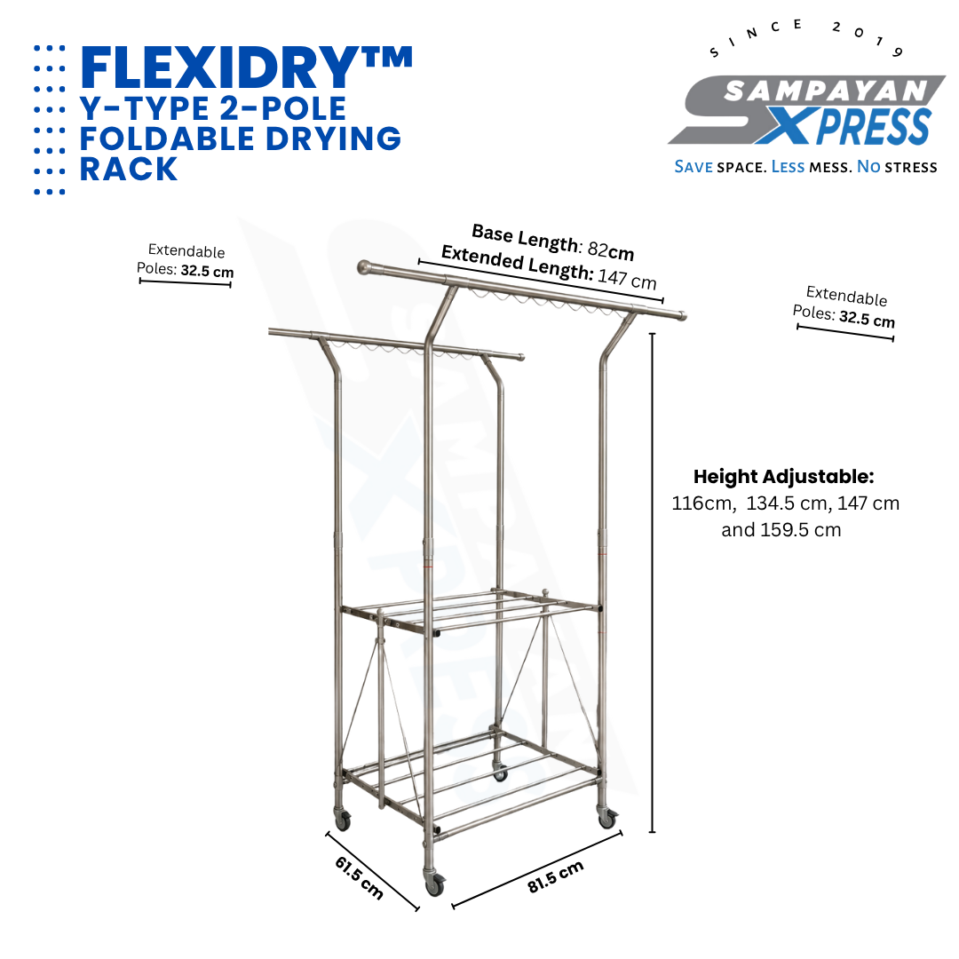 Flexidry™ Y-Type 2-Pole Foldable Drying Rack