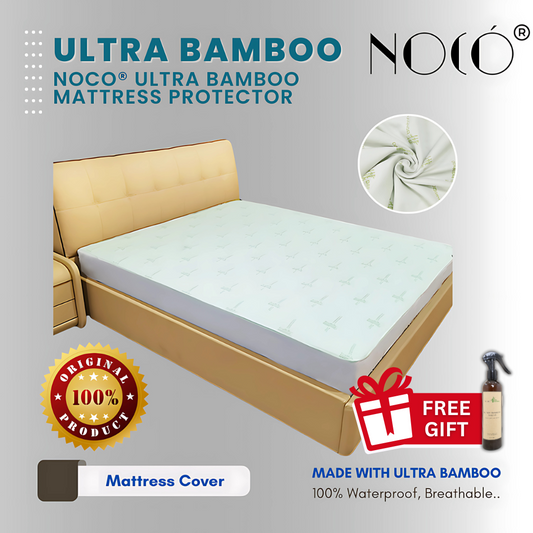 Noco® Ultra Bamboo Mattress Protector – Cooling and Waterproof for a Fresh, Comfy Sleep | Anti-Mites Bed Cover