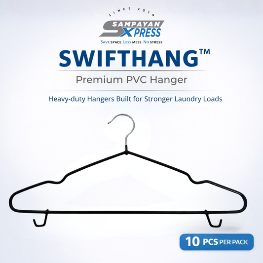 SwiftHang™ Premium PVC Hanger – Heavy-Duty Clothes Hanger for Wet & Heavy Laundry (10 PCS per Pack)
