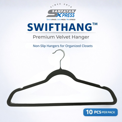 SwiftHang™ Premium Velvet Hanger – Non-Slip Clothes Hanger for Closet Organization (10 PCS per Pack)