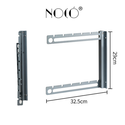 Hang-n-Hold™ Aluminum Folding Wall Mounted Clothes, Hanger, and Clips Organizer