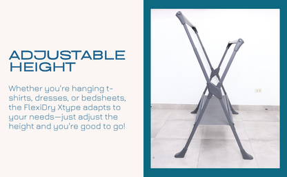 Sampayan Xpress® FlexiDry™ X-Type Foldable and Flexible Drying Rack with Net