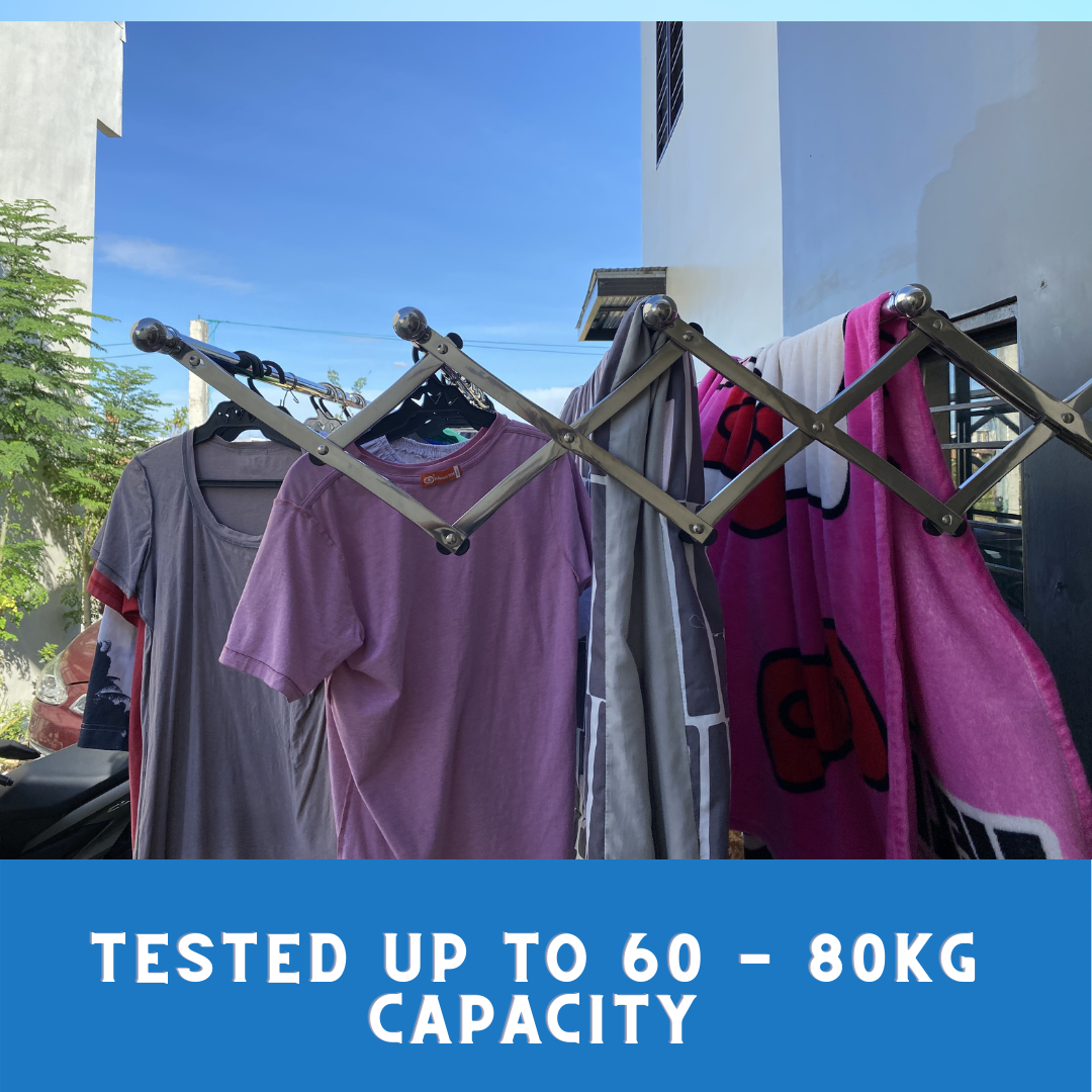 Sampayan Xpress® PREMIUM Retractable Stainless Steel Wall Mounted Clothes Drying Rack (Sampayan)