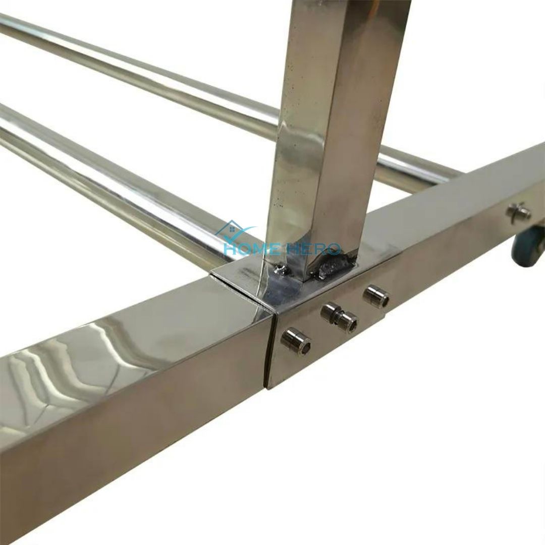 Sampayan Xpress® FlexiDry T-Type Stainless Steel Movable Drying Rack with Wheels