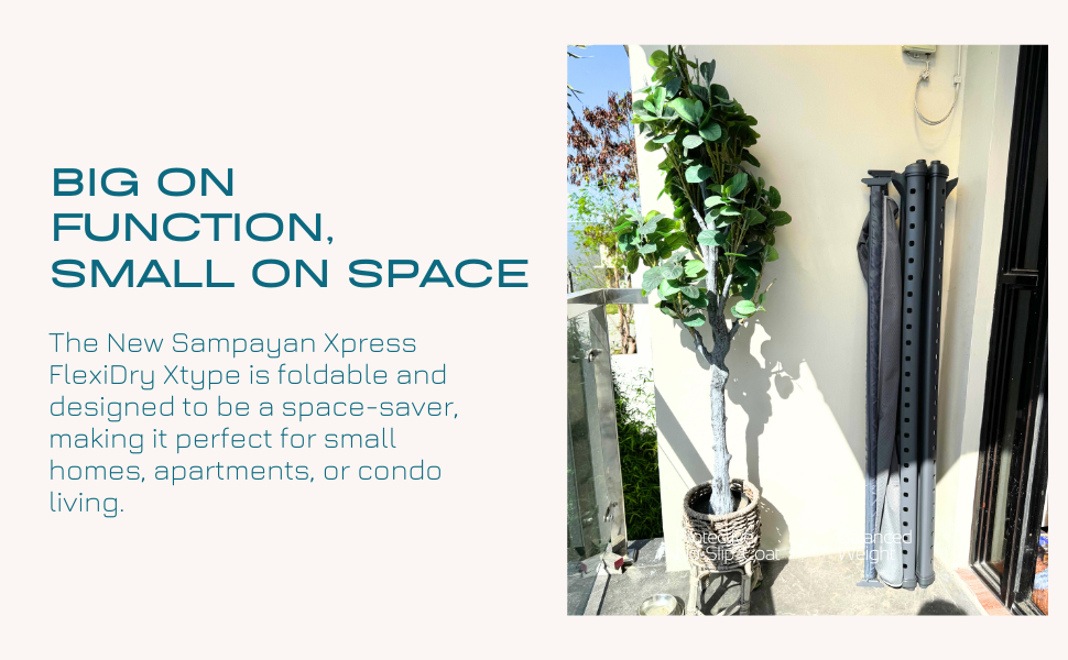 Sampayan Xpress® FlexiDry™ X-Type Foldable and Flexible Drying Rack with Net