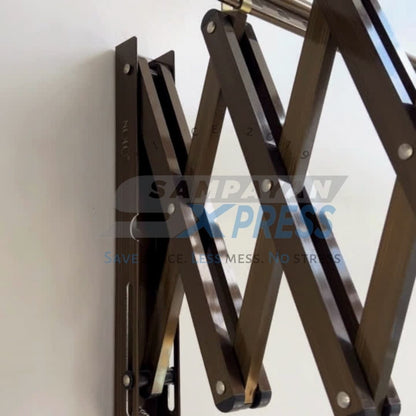 Sampayan Xpress® Luxe Aluminum Wall Mounted Retractable Drying Rack - 4 Pole