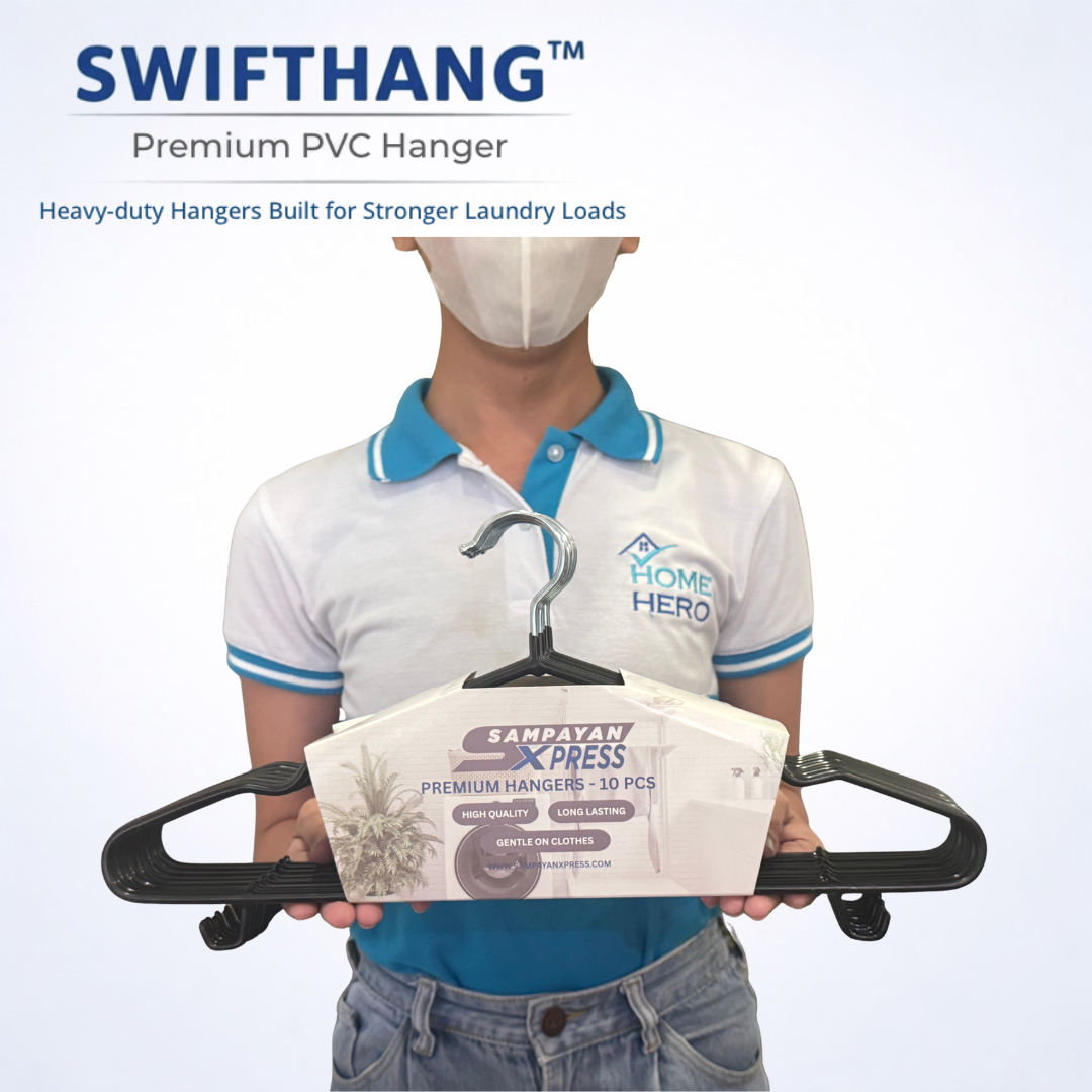 SwiftHang™ Premium PVC Hanger – Heavy-Duty Clothes Hanger for Wet & Heavy Laundry (10 PCS per Pack)