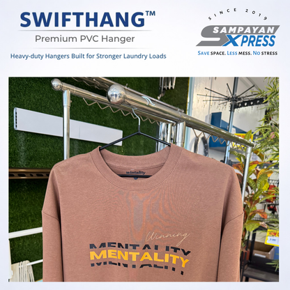 SwiftHang™ Premium PVC Hanger – Heavy-Duty Clothes Hanger for Wet & Heavy Laundry (10 PCS per Pack)