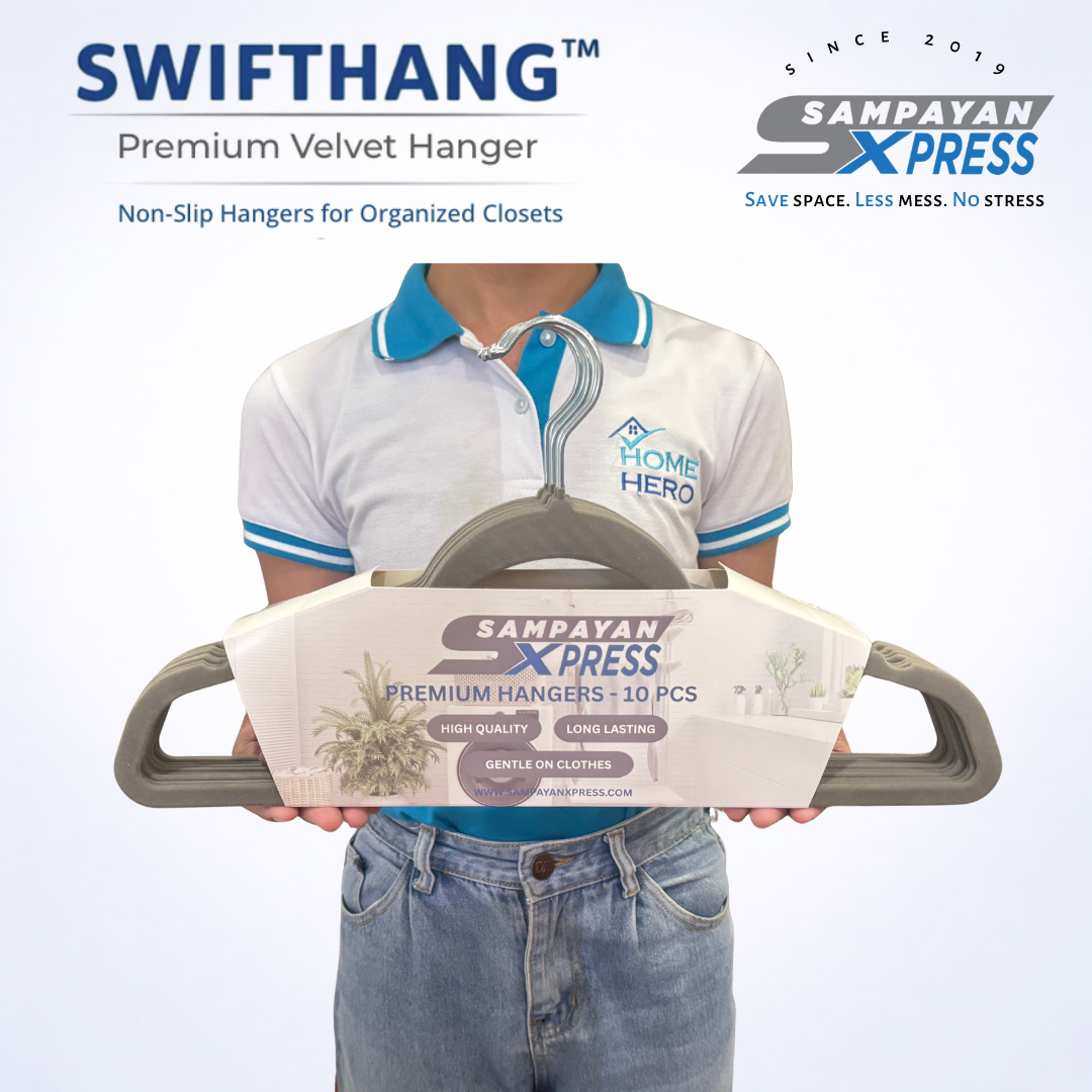 SwiftHang™ Premium Velvet Hanger – Non-Slip Clothes Hanger for Closet Organization (10 PCS per Pack)