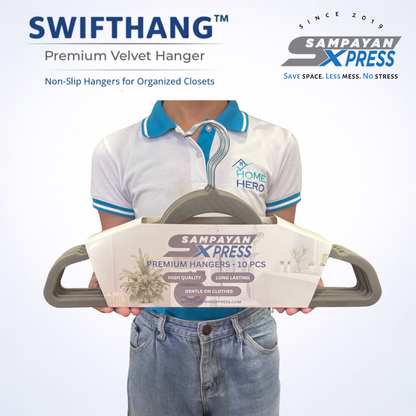 SwiftHang™ Premium Velvet Hanger – Non-Slip Clothes Hanger for Closet Organization (10 PCS per Pack)