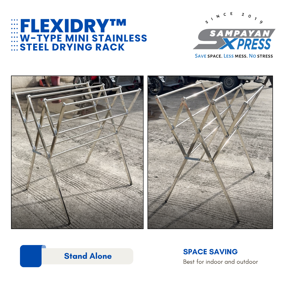 Sampayan Xpress® Flexidry™ W-Type Mini Stainless Steel Drying Rack
