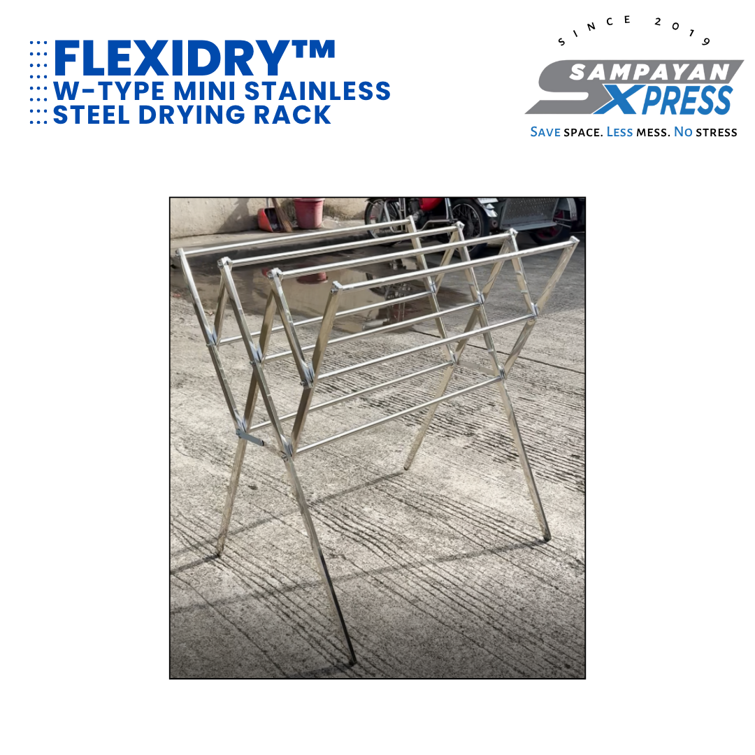 Sampayan Xpress® Flexidry™ W-Type Mini Stainless Steel Drying Rack