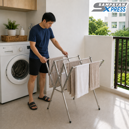 Sampayan Xpress® Flexidry™ W-Type Mini Stainless Steel Drying Rack