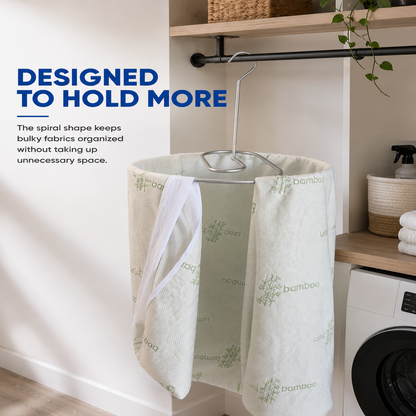 Sampayan Xpress® BlanketLoop™ Aluminum Drying Hanger – Space-Saving Blanket Bulky Fabric Hanger