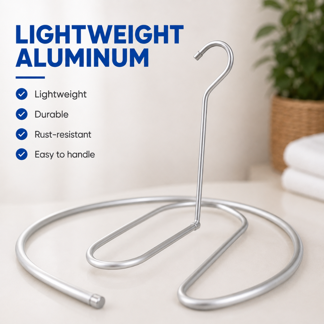 Sampayan Xpress® BlanketLoop™ Aluminum Drying Hanger – Space-Saving Blanket Bulky Fabric Hanger
