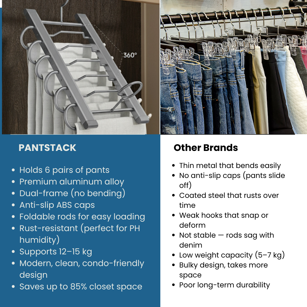 PantStack™ Premium Aluminum Pants Hanger