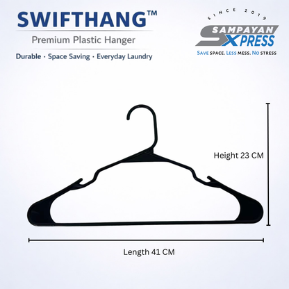 SwiftHang™ Premium Plastic Hanger – Durable Space-Saving Laundry Hangers (10 PCS per Pack)