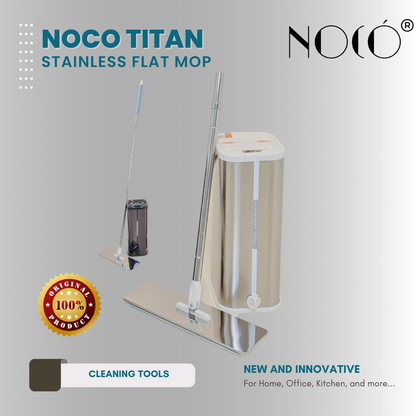 NOCO Titan Stainless Steel Flat Mop - Separate Clean from Dirty Water