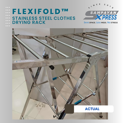 Sampayan Xpress® FlexiFold Stainless Steel Foldable Floor Stand Drying Rack