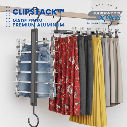 ClipStack™ Aluminum Multi-Layer Clip Hanger