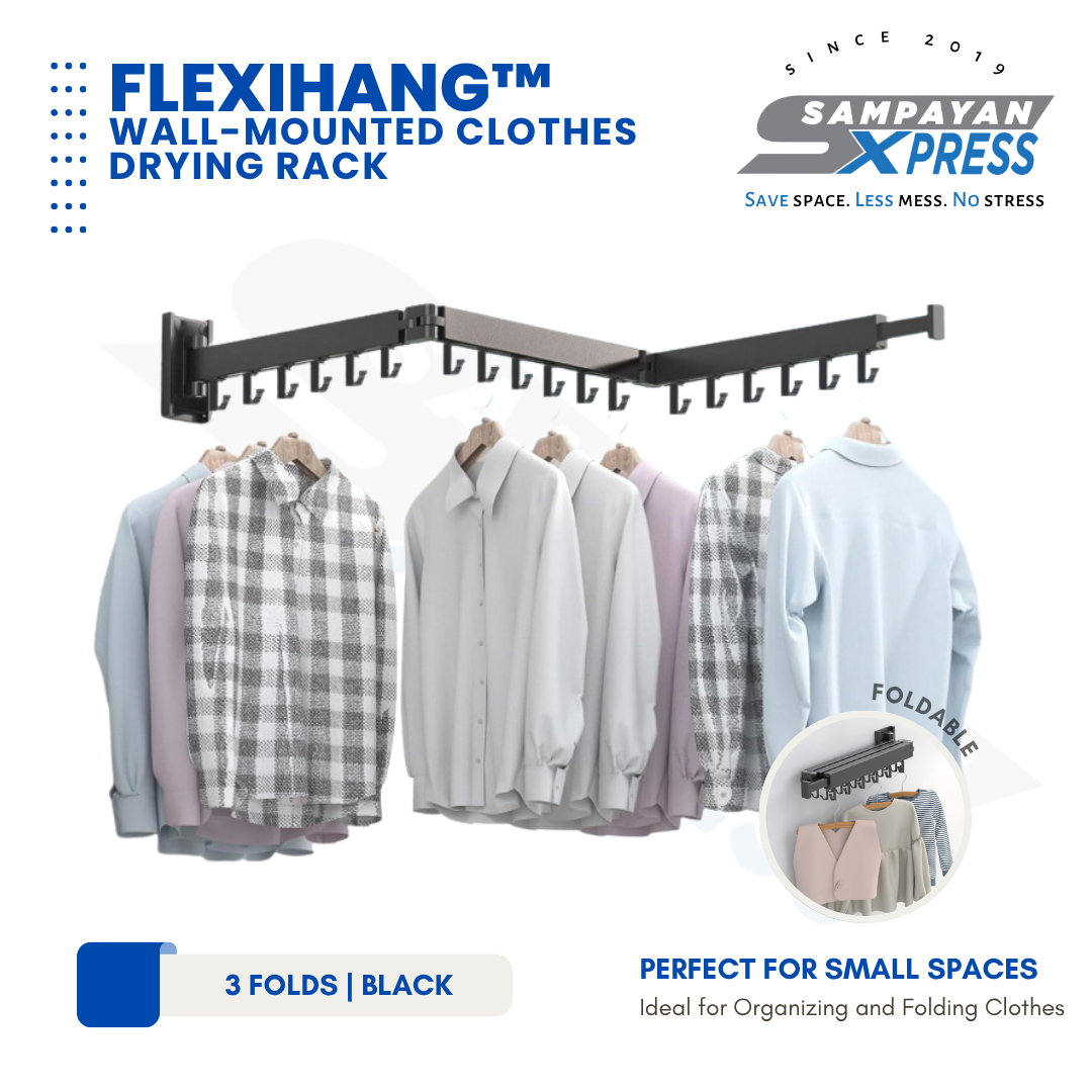 Sampayan Xpress® FlexiHang™ Wall-Mounted Clothes Drying Rack