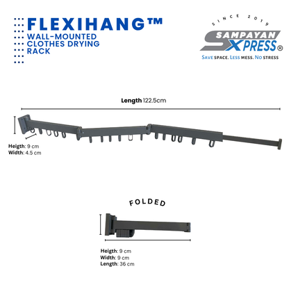 Sampayan Xpress® FlexiHang™ Wall-Mounted Clothes Drying Rack