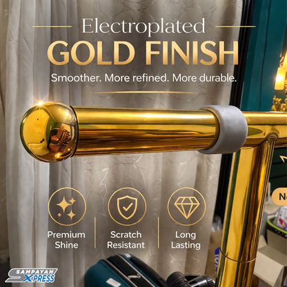 Aura Gold™ Elegant Clothes Wardrobe Rack