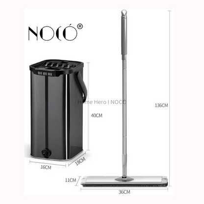 NOCO Titan Stainless Steel Flat Mop - Separate Clean from Dirty Water