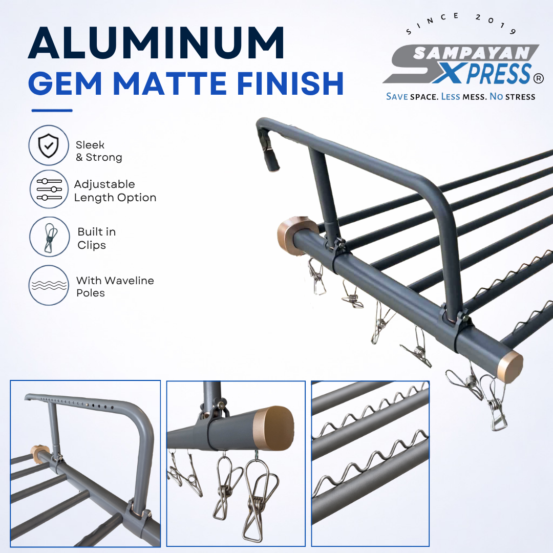 Sampayan Xpress® Raildry™ Foldable Balcony Drying Rack