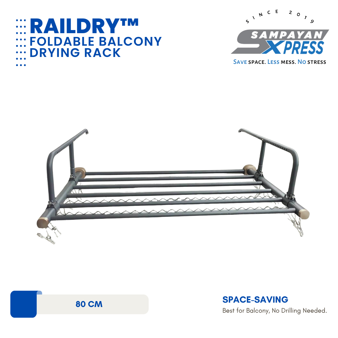 Sampayan Xpress® Raildry™ Foldable Balcony Drying Rack