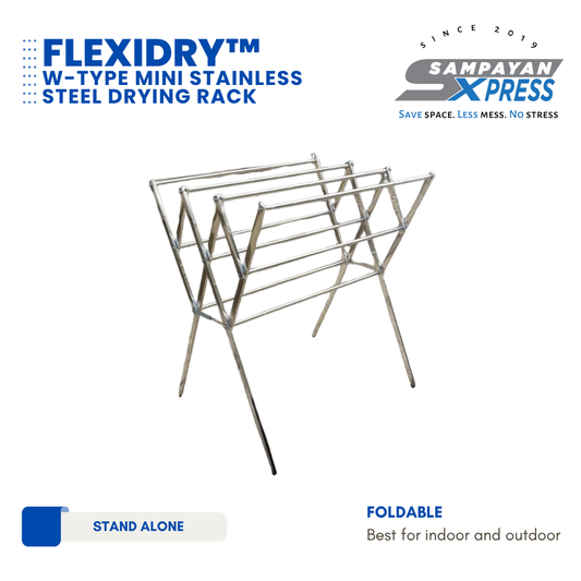 Sampayan Xpress® Flexidry™ W-Type Mini Stainless Steel Drying Rack