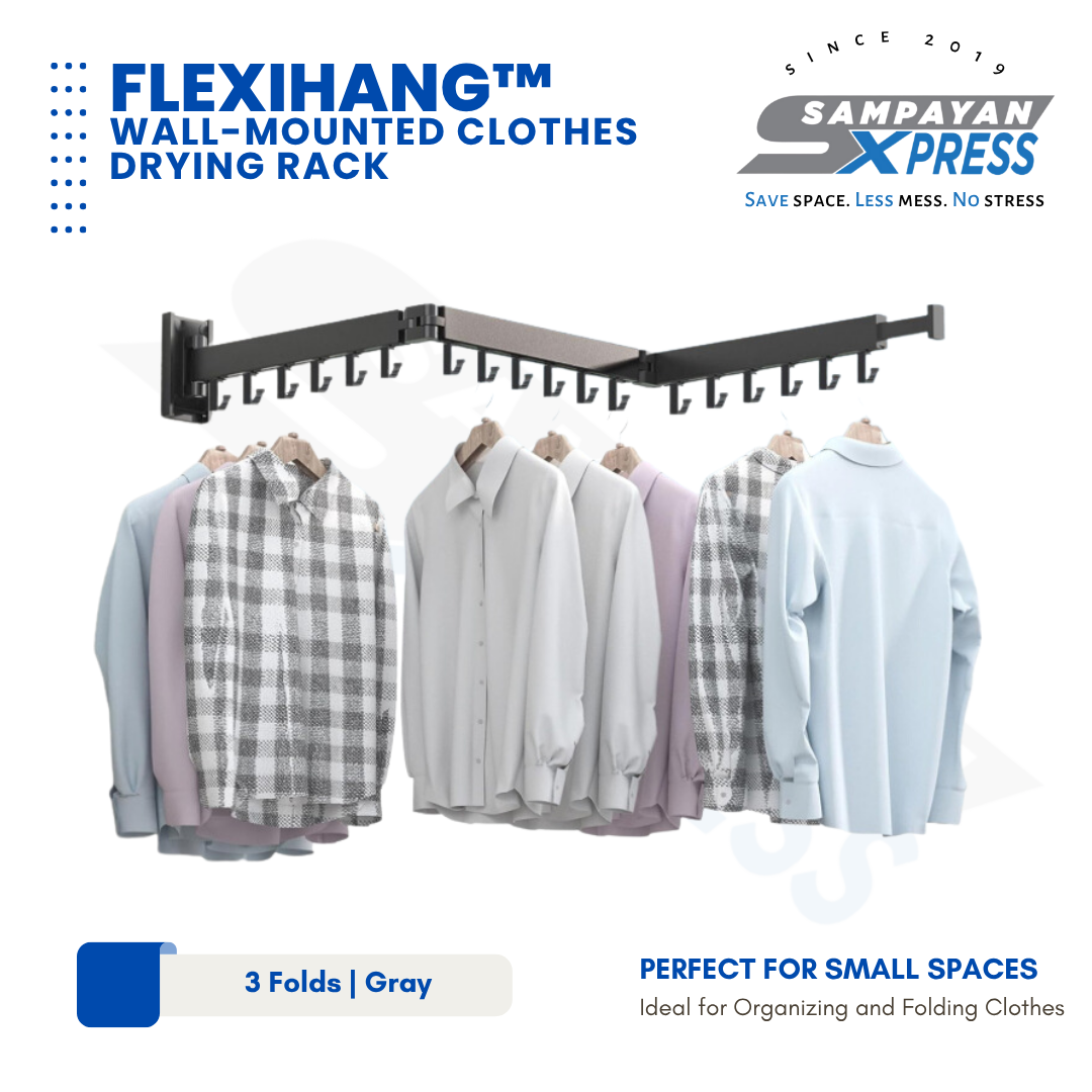 FlexiHang™ Wall-Mounted Clothes Drying Rack