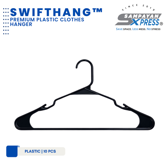 SwiftHang™ Premium Plastic Hanger – Durable Space-Saving Laundry Hangers (10 PCS per Pack)