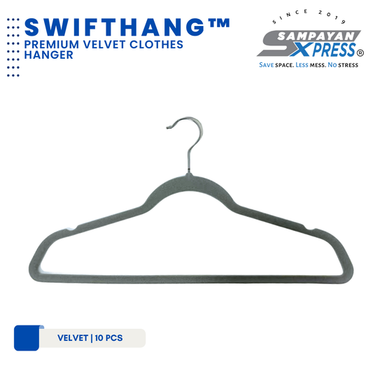 SwiftHang™ Premium Velvet Hanger – Non-Slip Clothes Hanger for Closet Organization (10 PCS per Pack)