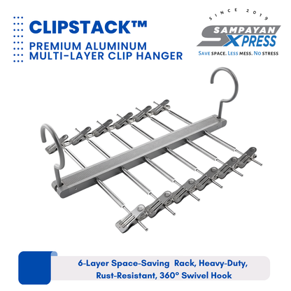 ClipStack™ Aluminum Multi-Layer Clip Hanger