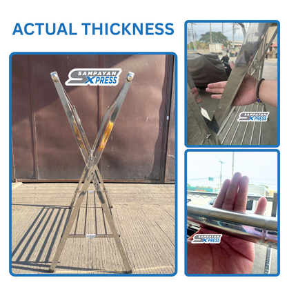 Flexidry™ Stainless Steel X-Type Drying Rack | Rust-Resistant Foldable Sampayan