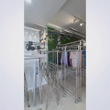 Sampayan Xpress® ClipMax™ Aluminum Wall-Mounted Foldable Clips Rack