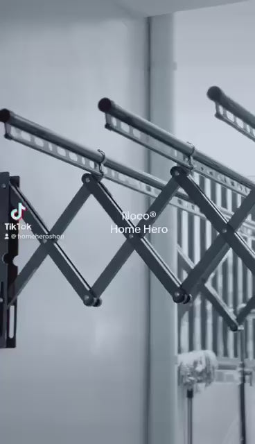 Sampayan Xpress® Luxe Aluminum Wall Mounted Retractable Drying Rack - 4 Pole