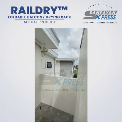 Sampayan Xpress® Raildry™ Foldable Balcony Drying Rack