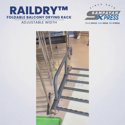 Sampayan Xpress® Raildry™ Foldable Balcony Drying Rack